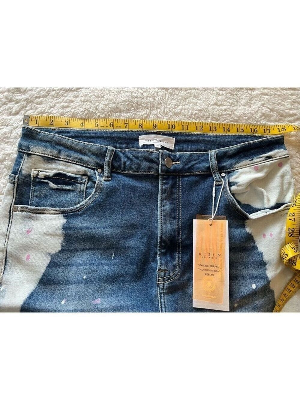 Risen Bleach Accent High Rise Jeans (2XL) - Picture 4 of 8